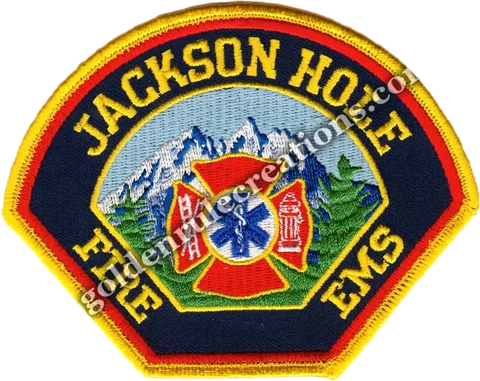 Custom embroidered Jackson Hole Fire/EMS, WY patch