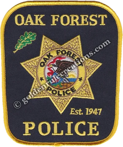Custom embroidered Oak Forest Police, IL patch